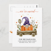 We hebben de herfst van Gnome Nieuwe Aankondiging  Briefkaart (Voorkant / Achterkant)