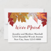 We hebben de herfst van Leaves Moving Announcement Aankondiging (Voorkant)