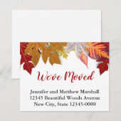 We hebben de herfst van Leaves Moving Announcement Aankondiging (Voorkant / Achterkant)