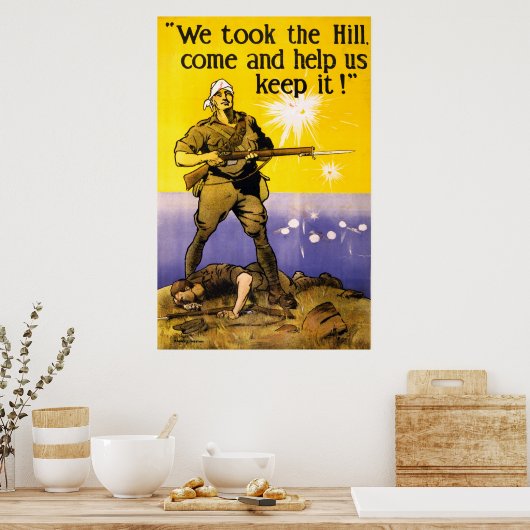 We hebben de heuvel gepakt poster (Keuken)
