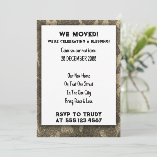 We hebben de 'Home Blessing New House Warming Part Kaart (Staand voorkant)