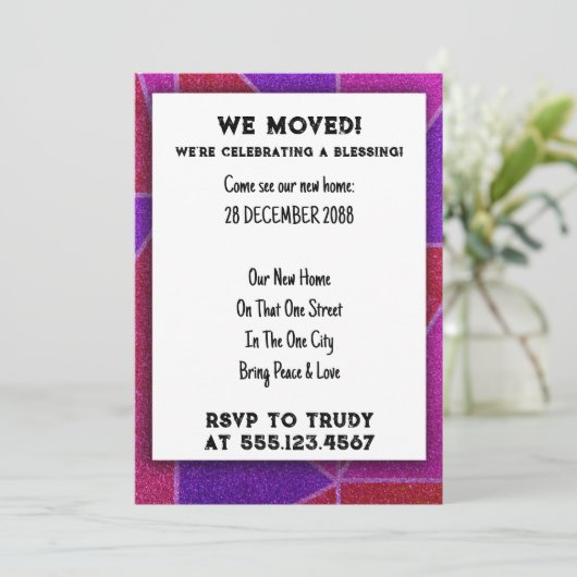 We hebben de 'Home Blessing New House Warming Part Kaart (Staand voorkant)