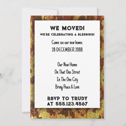 We hebben de 'Home Blessing New House Warming Part Kaart (Voorkant)