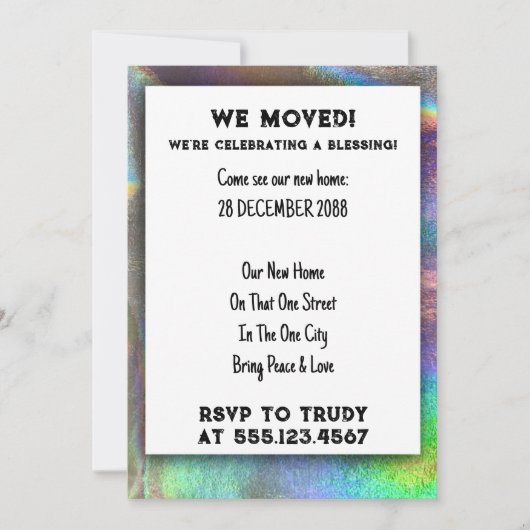 We hebben de 'Home Blessing New House Warming Part Kaart (Voorkant)