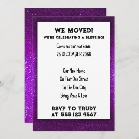 We hebben de 'Home Blessing New House Warming Part Kaart (Voorkant / Achterkant)