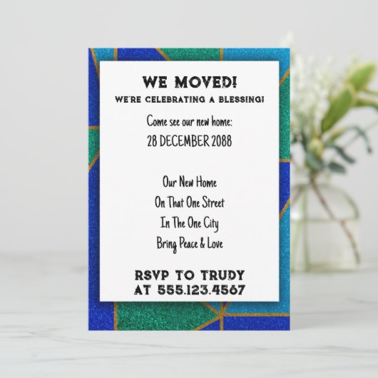 We hebben de 'Home Blessing New House Warming Part Kaart (Staand voorkant)