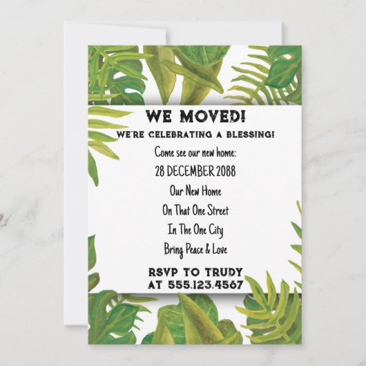 We hebben de 'Home Blessing New House Warming Part Kaart (Voorkant)