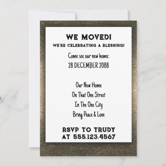 We hebben de 'Home Blessing New House Warming Part Kaart (Voorkant)