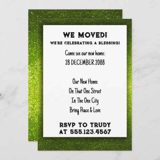 We hebben de 'Home Blessing New House Warming Part Kaart (Voorkant / Achterkant)