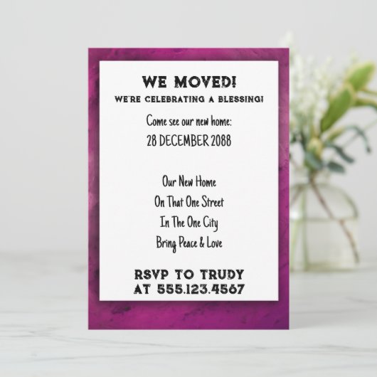 We hebben de 'Home Blessing New House Warming Part Kaart (Staand voorkant)