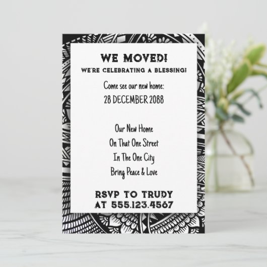 We hebben de 'Home Blessing New House Warming Part Kaart (Staand voorkant)