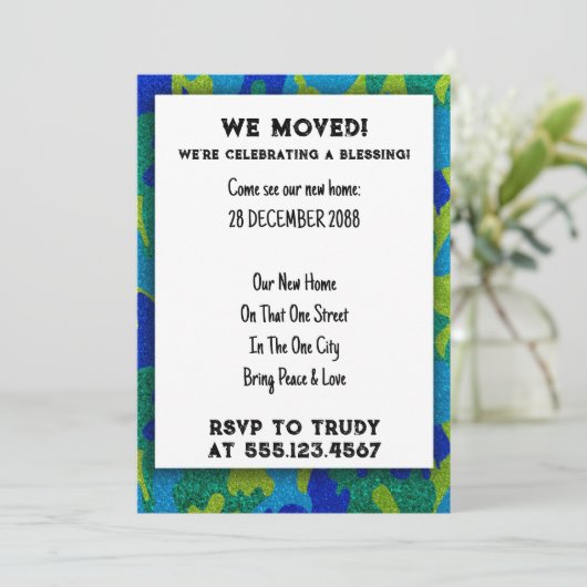 We hebben de 'Home Blessing New House Warming Part Kaart (Staand voorkant)