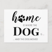 We hebben de hond verplaatst aankondigingskaart (Voorkant)