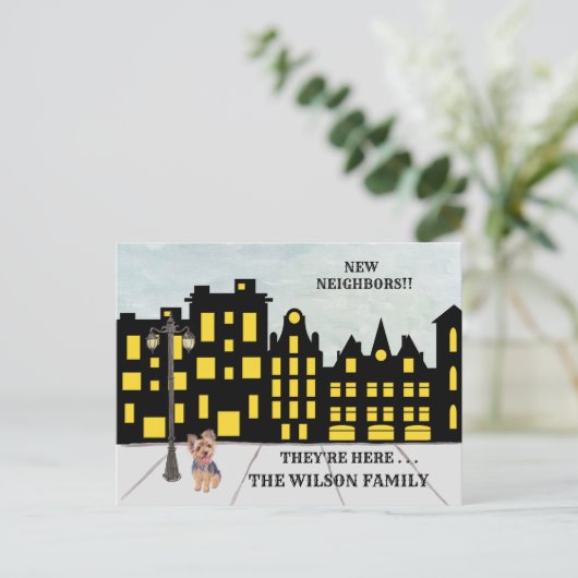 We hebben de huizen van het stadsappartement verpl aankondigingskaart (Staand voorkant)