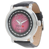 We hebben de jackpot geraakt! | roze horloge (Gekanteld)