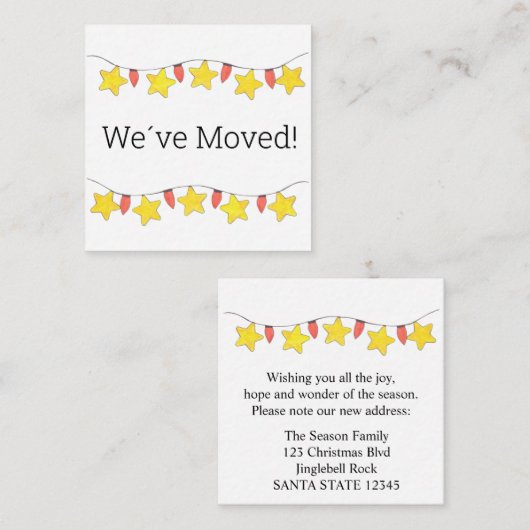 We hebben de Kaart met kerstboomverlichting verpla (Voorkant / Achterkant)