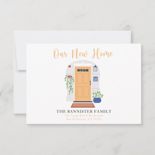 We hebben de Kaart Nieuwe adreswijziging Aankondig (Voorkant)