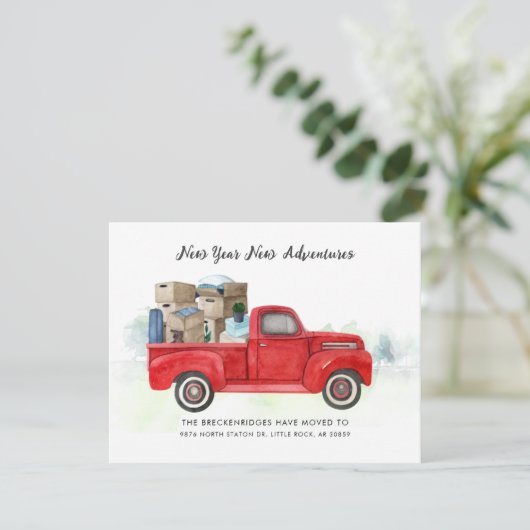 We hebben de Kaart Nieuwe adreswijziging Aankondig (Staand voorkant)