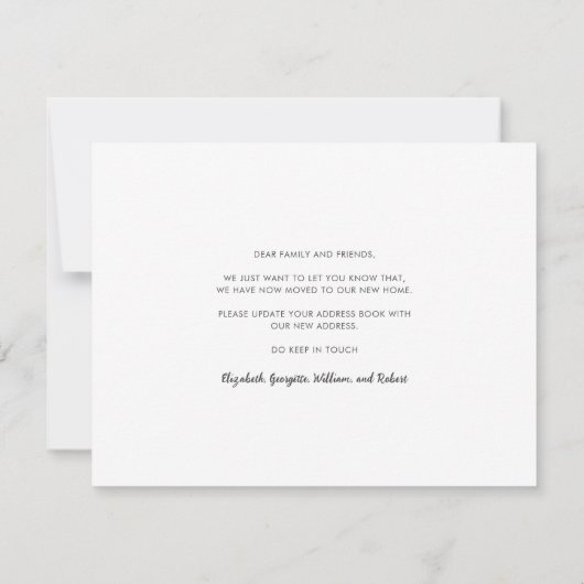 We hebben de Kaart Nieuwe adreswijziging Aankondig (Achterkant)