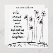 We hebben de Kaart van de B&W-tekening van het gez Notitiekaartje (Voorkant / Achterkant)