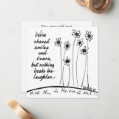 We hebben de Kaart van de B&W-tekening van het gez Notitiekaartje (Voorkant / Achterkant in situ)