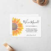 We hebben de Kaart van de Zonnebloem-aankondiging Notitiekaartje (Voorkant / Achterkant in situ)