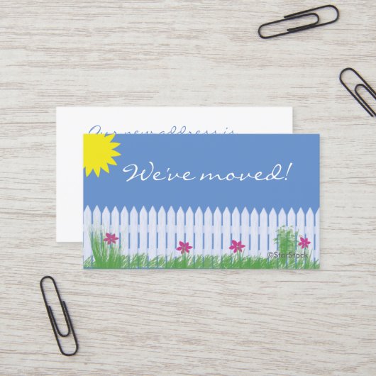 We hebben de kaart verplaatst visitekaartje (Voorkant / Achterkant in situ)