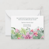 We hebben de Kaart voor adreswijziging verplaatst Notitiekaartje (Achterkant)