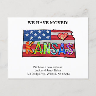 We hebben de Kansas-staten verplaatst naar de aank Briefkaart