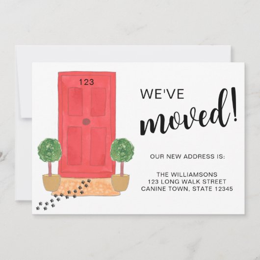 We hebben de kat verplaatst aankondiging (Voorkant)