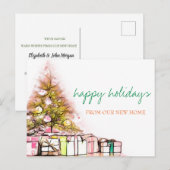 We hebben de kerstboomvakantie bezocht, de Cadeaus Aankondigingskaart (Voorkant / Achterkant)