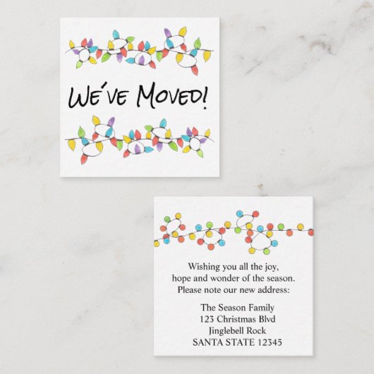 We hebben de kerstboomverlichting beweegt informatiekaartje (Voorkant / Achterkant)