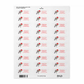 We hebben de kerstbrievenbus verplaatst etiket (Full Sheet)