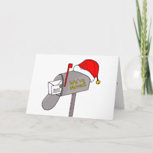 We hebben de kerstbrievenbus verplaatst feestdagen kaart