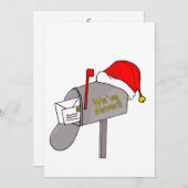 We hebben de kerstbrievenbus verplaatst feestdagenkaart (Voorkant / Achterkant)