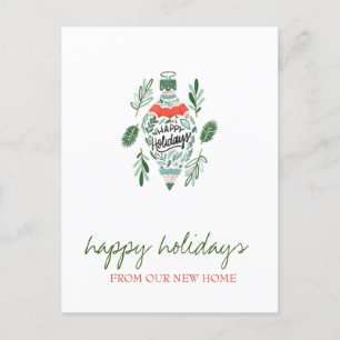 We hebben de kerstfeestdag verplaatst. aankondigingskaart