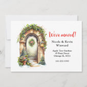 We hebben de kerstgarlanddeur verplaatst aankondiging (Voorkant)