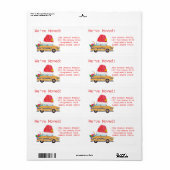 We hebben de kerstgele cabine verplaatst etiket (Full Sheet)
