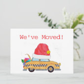 We hebben de kerstgele cabine verplaatst feestdagenkaart (Staand voorkant)