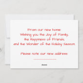 We hebben de kerstgele cabine verplaatst feestdagenkaart (Achterkant)