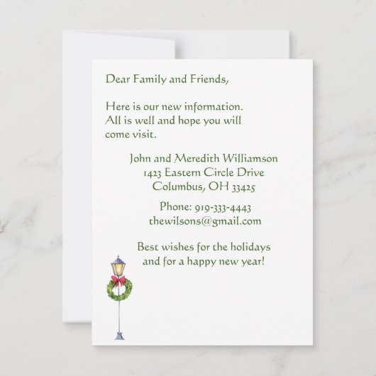 We hebben de kerstklep verplaatst aankondiging (Achterkant)