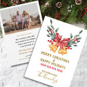 We hebben de kerstklokken verplaatst Red Bow Holid Aankondiging