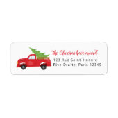 We hebben de kersttruck New Home Holiday verplaats Etiket (Voorkant)