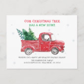 We hebben de kerstvakantie met Red Truck Moving Aankondigingskaart (Voorkant)