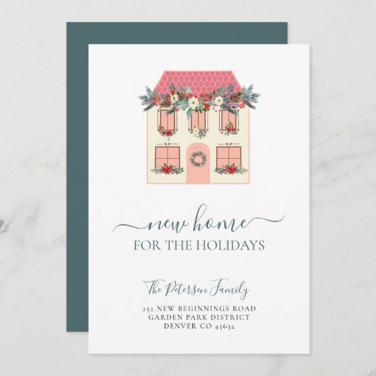 We hebben de kerstvakantie verplaatst. aankondiging (Voorkant / Achterkant)