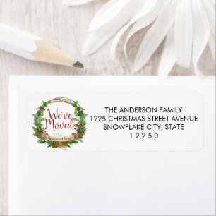 We hebben de kerstvakantie verplaatst. etiket