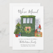 We hebben de kerstvakantie voor de voordeur verpla aankondiging (Voorkant / Achterkant)