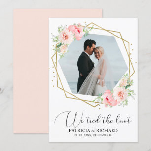 We hebben de knoop Blush Floral Eloped aankondigin Kaart