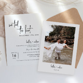 We Hebben De Knoop Door Elopement Aankondiging