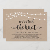 We hebben de knoop doorgehakt, Bruiloft Elopement  Kaart (Voorkant / Achterkant)